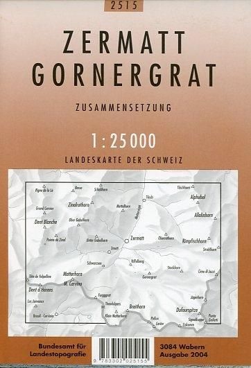 Produktbild: Swisstopo 1 : 25 000 Zermatt Gornergrat