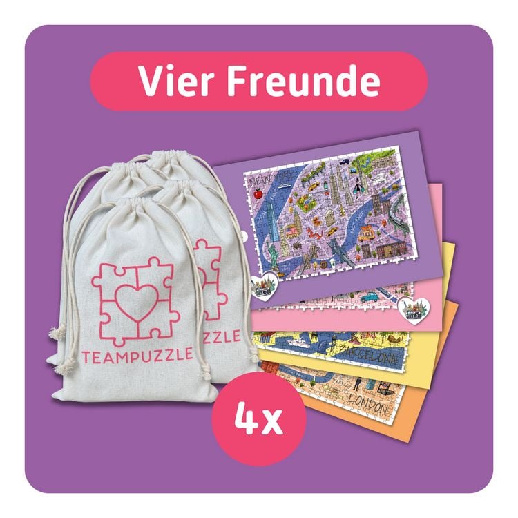 Produktbild: TEAMPUZZLE &ndash; City Trip &ndash; 1000 Teile &ndash; Erwachsenenpuzzle f&uuml;r vier Personen