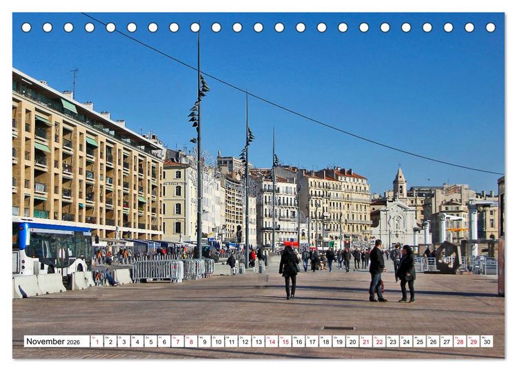 Produktbild: Marseille vom Frankfurter Taxifahrer Petrus Bodenstaff (Tischkalender 2026 DIN A5 quer), CALVENDO Monatskalender