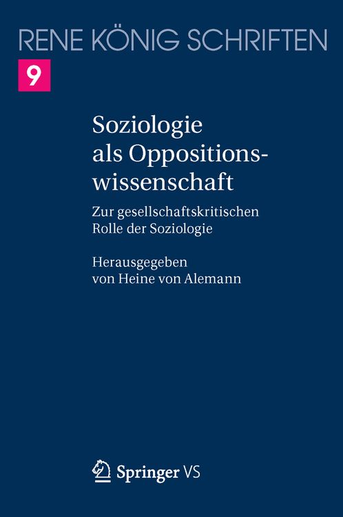 Produktbild: Soziologie als Oppositionswissenschaft