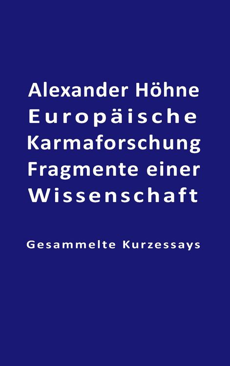 Produktbild: Europ&auml;ische Karmaforschung