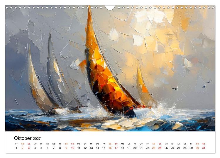 Produktbild: Segeln - Tanz mit dem Wind (Wandkalender 2027 DIN A3 quer), CALVENDO Monatskalender