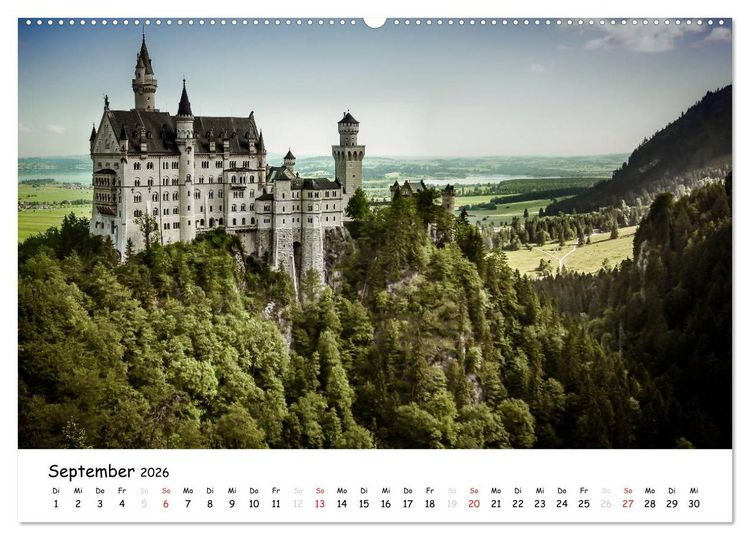 Produktbild: Schl&ouml;sser und G&auml;rten S&uuml;ddeutschland (Wandkalender 2026 DIN A2 quer), CALVENDO Monatskalender