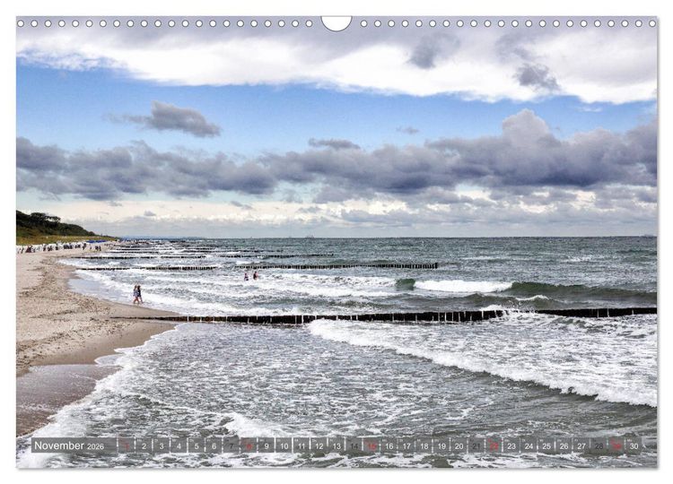 Produktbild: Fischland Dar&szlig; Zingst - wie gemalt (Wandkalender 2026 DIN A3 quer), CALVENDO Monatskalender