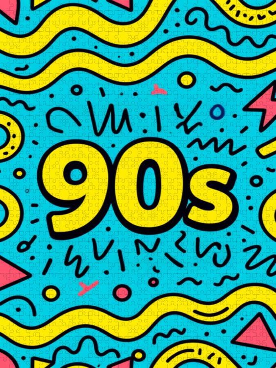 Produktbild: CALVENDO Puzzle P90s Pop Neon Patterns Fresh Pop Culture Fresh Pop Culture | 1000 Teile Lege-Gr&ouml;&szlig;e 64x48cm Foto-Puzzle f&uuml;r gl&uuml;ckliche Stunden