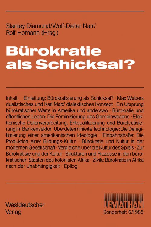 Produktbild: B&uuml;rokratie als Schicksal?