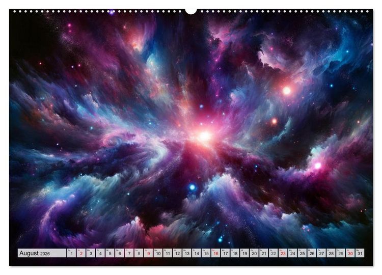 Produktbild: Action Painting: Die Energie der Gef&uuml;hlslandschaften (hochwertiger Premium Wandkalender 2026 DIN A2 quer), Kunstdruck in Hochglanz