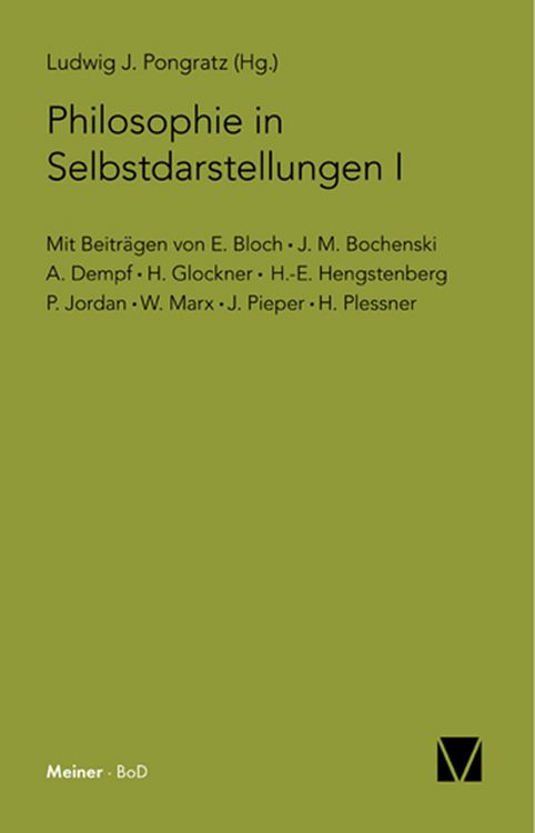 Produktbild: Philosophie in Selbstdarstellungen I