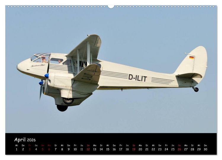 Produktbild: Doppeldecker - Veteranen der L&uuml;fte (Wandkalender 2026 DIN A2 quer), CALVENDO Monatskalender
