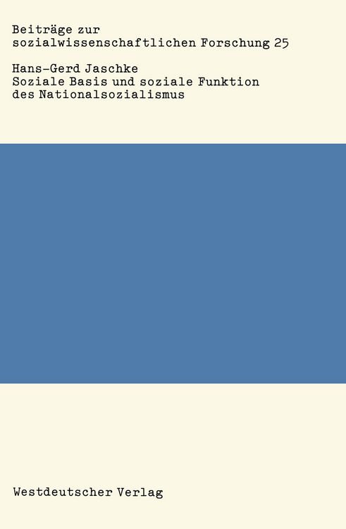Produktbild: Soziale Basis und soziale Funktion des Nationalsozialismus