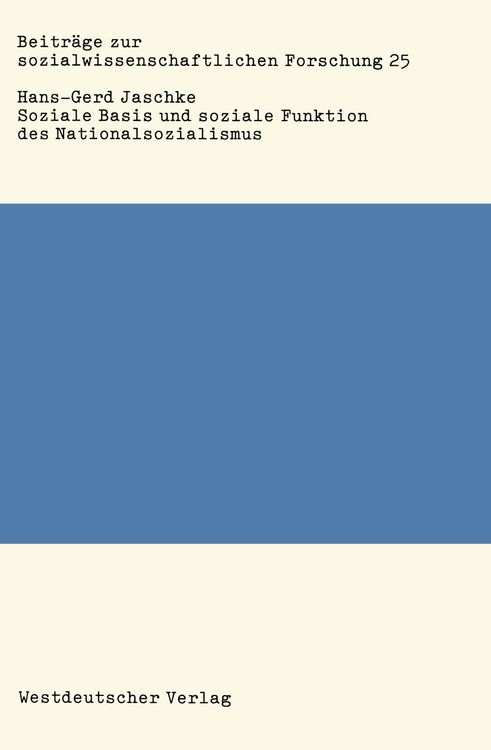 Produktbild: Soziale Basis und soziale Funktion des Nationalsozialismus