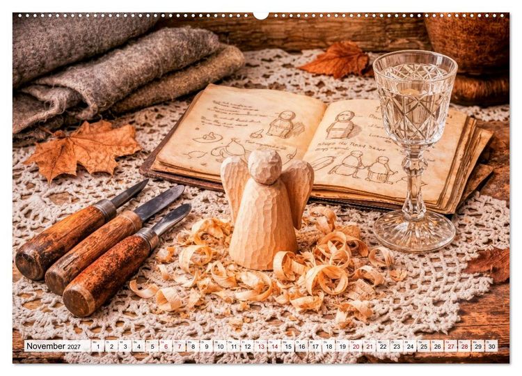 Produktbild: Alte Handwerksk&uuml;nste - Sticken, Backen, Schneidern und Traditionen (Wandkalender 2027 DIN A2 quer), CALVENDO Monatskalender
