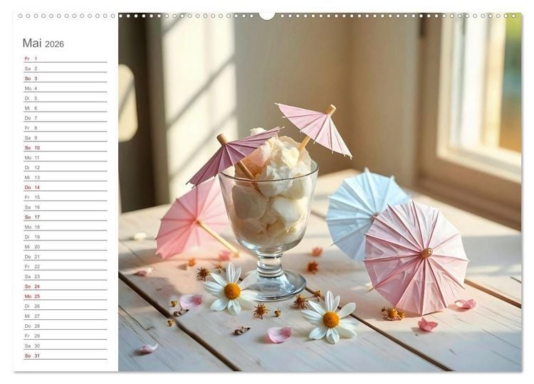 Produktbild: Papiertr&auml;ume - Die kreative Welt der Papierkunst (hochwertiger Premium Wandkalender 2026 DIN A2 quer), Kunstdruck in Hochglanz