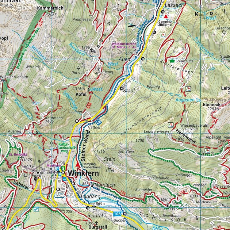 Produktbild: freytag & berndt Wanderkarte WK 225 M&ouml;lltal, Kreuzeckgruppe - Drautal 1:50.000