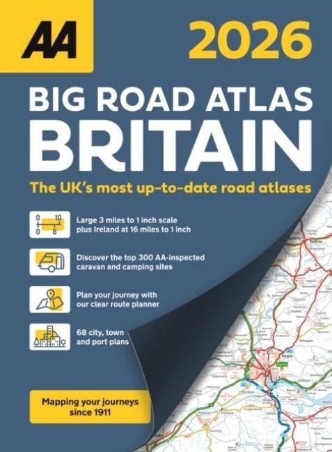 Produktbild: AA Big Road Atlas Britain 2026 Spiral
