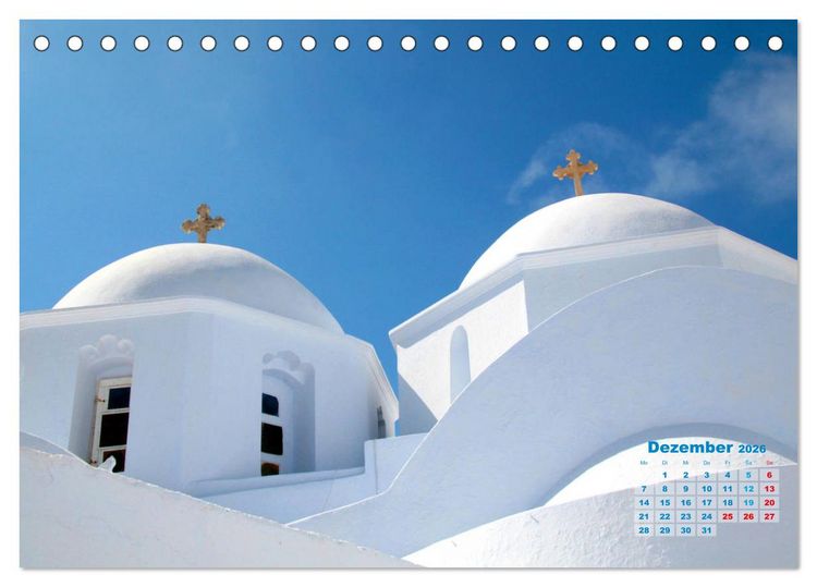 Produktbild: Liebenswertes Griechenland Amorgos und Mykonos (Tischkalender 2026 DIN A5 quer), CALVENDO Monatskalender