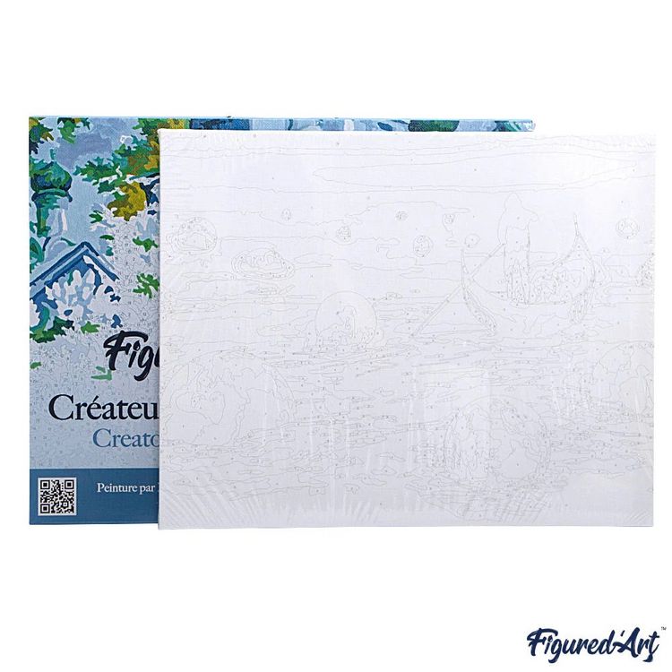 Produktbild: FiguredArt PN947 - Malen nach Zahlen, Modernes Rentier, Leinwand 40x50cm ohne Rahmen, Malset, Paint by Numbers