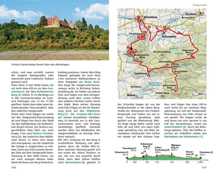 Produktbild: ROTHER Wanderbuch Fr&auml;nkische Wanderberge - Die sch&ouml;nsten Touren
