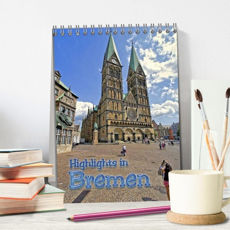 Produktbild: Highlights in Bremen (Tischkalender 2026 DIN A5 hoch), CALVENDO Monatskalender