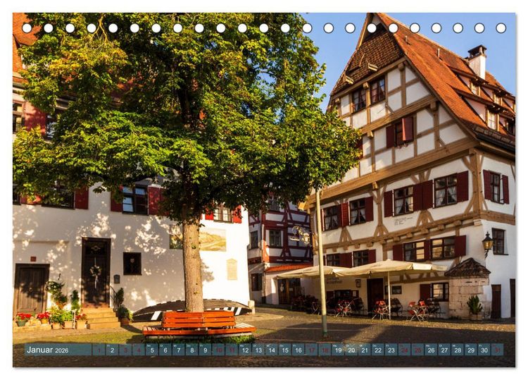 Produktbild: Die Fischerstadt - Ein mittelalterliches Stadtviertel in Ulm (Tischkalender 2026 DIN A5 quer), CALVENDO Monatskalender