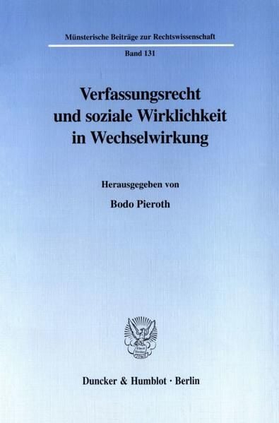 Produktbild: Verfassungsrecht und soziale Wirklichkeit in Wechselwirkung.