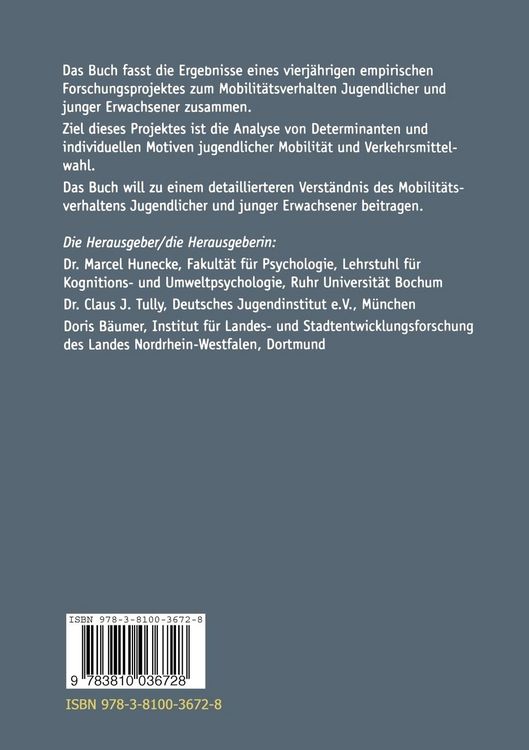 Produktbild: Mobilit&auml;t von Jugendlichen