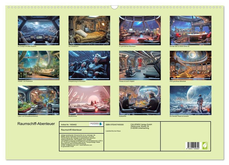 Produktbild: Raumschiff-Abenteuer (Wandkalender 2026 DIN A2 quer), CALVENDO Monatskalender