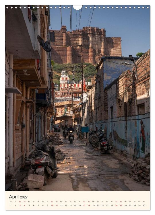 Produktbild: Stra&szlig;enleben in Rajasthan (Wandkalender 2027 DIN A3 hoch), CALVENDO Monatskalender