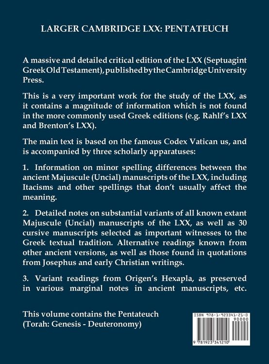 Produktbild: Larger Cambridge LXX - The Old Testament in Greek