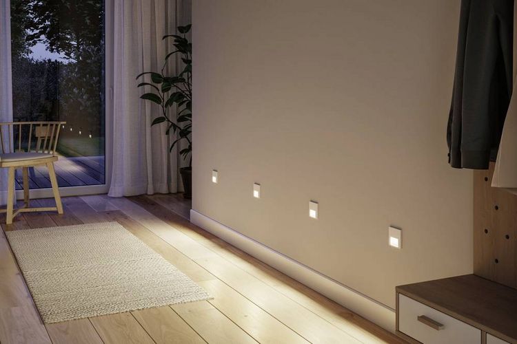 Produktbild: Paulmann 80002 LED Wandeinbauleuchte Tsaro eckig 80x36mm Wandeinbauleuchte LED 1 W Wei&szlig; (matt)
