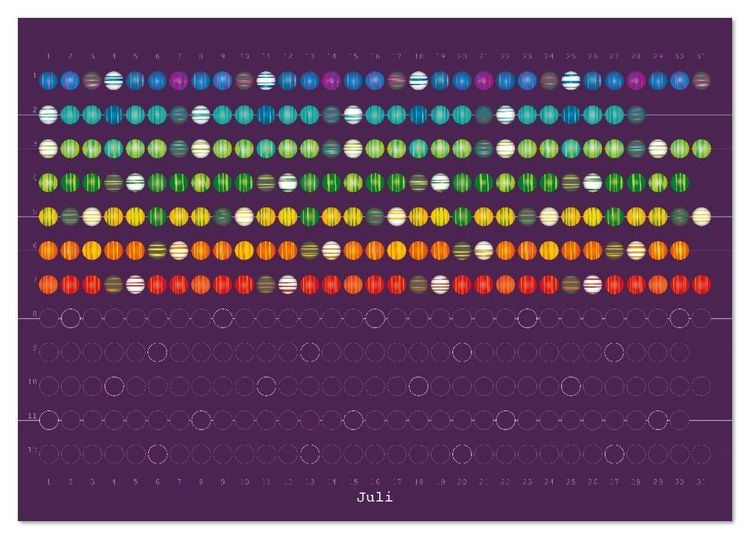 Produktbild: Perlenkalender (Tischkalender 2026 DIN A5 quer), CALVENDO Monatskalender