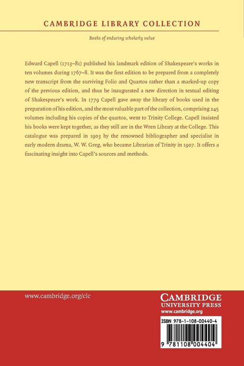 Produktbild: Capell's Shakespeariana