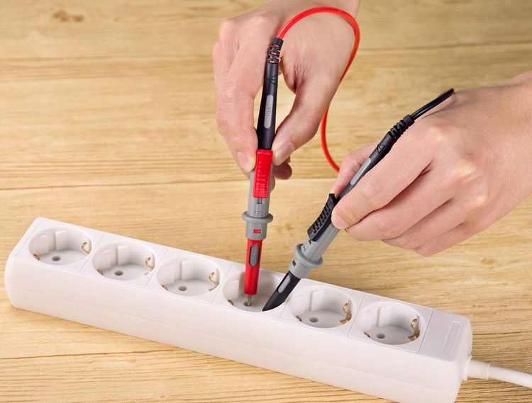Produktbild: VOLTCRAFT MS-4PS Sicherheits-Messleitung 4 mm Sicherheits-Stecker Pr&uuml;fspitze 1.00 m Schwarz, Rot 1 St.