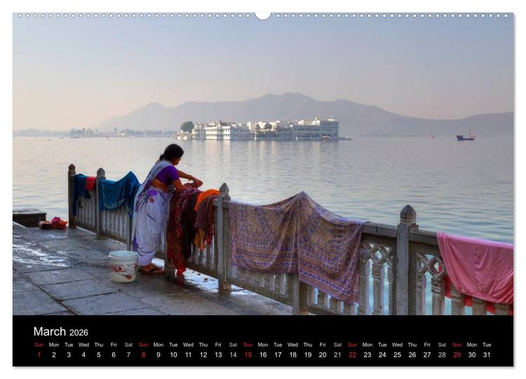 Produktbild: India - Magical Cities and Landscapes (High Quality Premium Wall Calendar 2026 DIN A2 landscape),CALVENDO 12 Month Wall Calendar