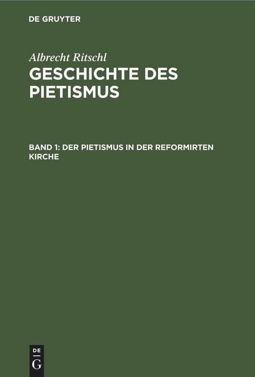 Produktbild: Der Pietismus in der reformirten Kirche