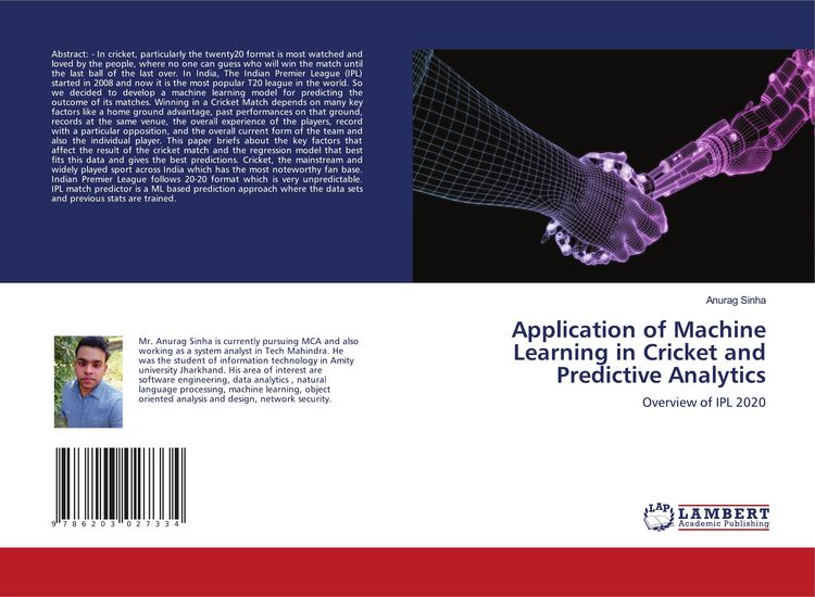 Produktbild: Application of Machine Learning in Cricket and Predictive Analytics