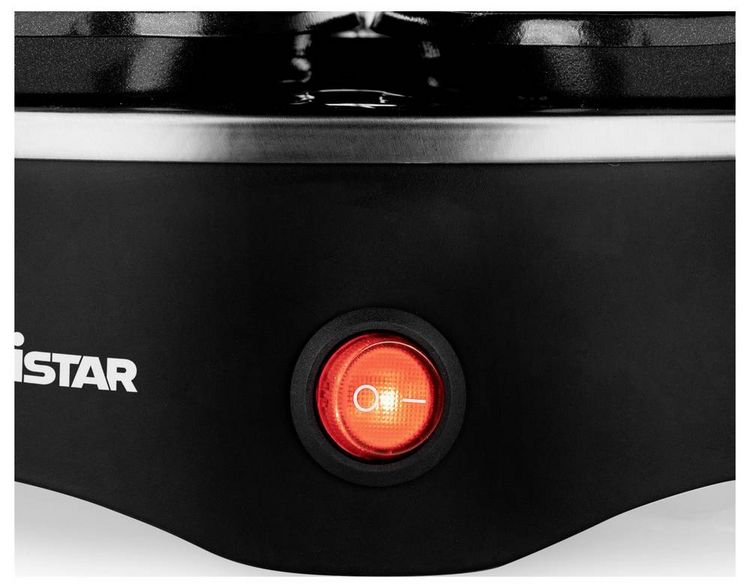 Produktbild: Tristar RA-2998 Raclette 6Pf&auml;nnchen, Antihaftbeschichtung, Kontrollleuchte Schwarz