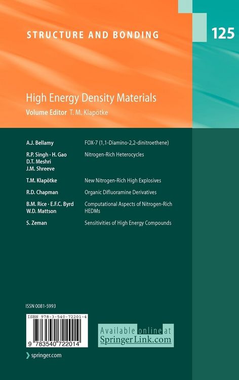 Produktbild: High Energy Density Materials