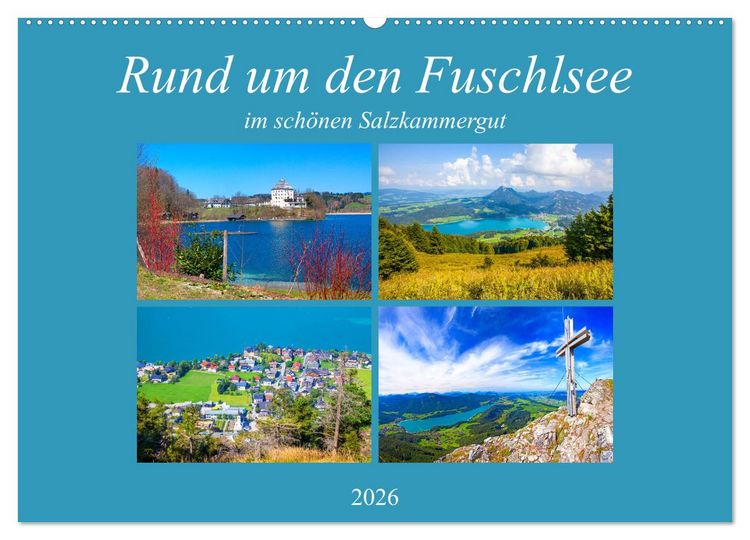 Produktbild: Rund um den Fuschlsee (Wandkalender 2026 DIN A2 quer), CALVENDO Monatskalender