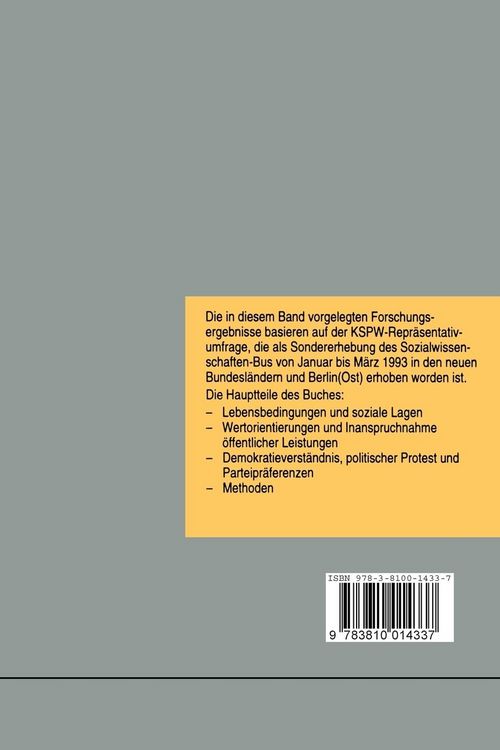 Produktbild: Ostdeutschland im Wandel: Lebensverh&auml;ltnisse &mdash; politische Einstellungen