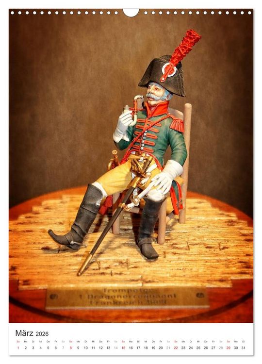 Produktbild: Historische Modellbaufiguren 2026 (Wandkalender 2026 DIN A3 hoch), CALVENDO Monatskalender