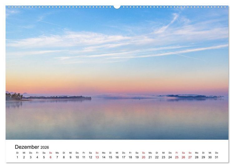 Produktbild: Traumhafter Chiemsee - eine kalendarische Reise (Wandkalender 2026 DIN A2 quer), CALVENDO Monatskalender