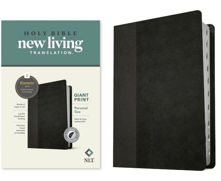 Produktbild: NLT Personal Size Giant Print Bible, Filament Enabled Edition (Red Letter, Leatherlike, Black/Onyx, Indexed)