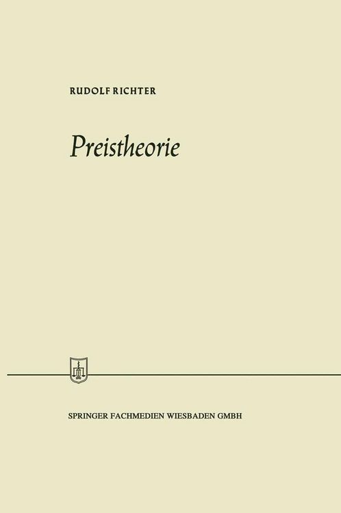 Produktbild: Preistheorie
