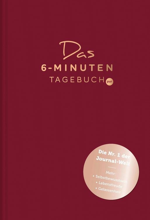 Produktbild: Das 6-Minuten-Tagebuch pur (rubin)