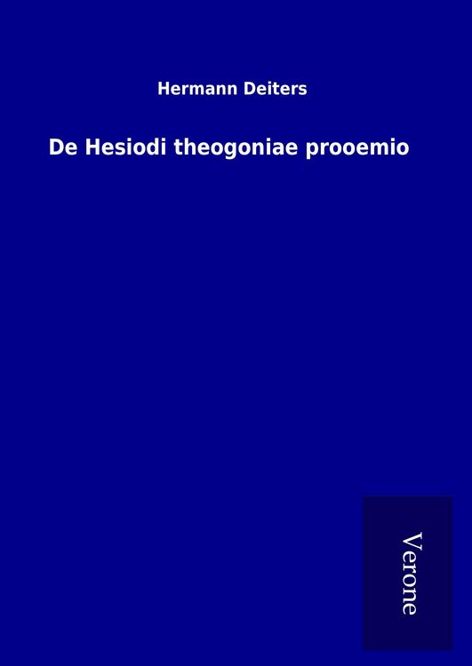 Produktbild: De Hesiodi theogoniae prooemio