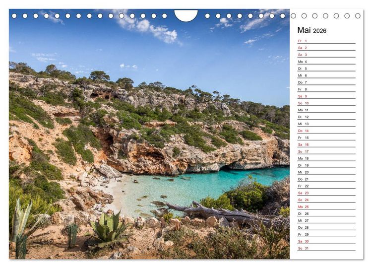 Produktbild: Mallorca - Str&auml;nde im S&uuml;dosten (Wandkalender 2026 DIN A4 quer), CALVENDO Monatskalender