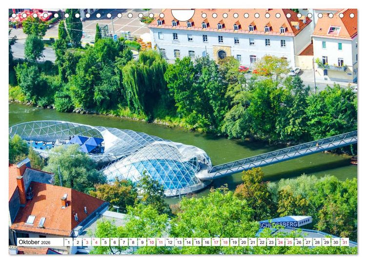 Produktbild: Graz - Ausblick auf die Dachlandschaft (Wandkalender 2026 DIN A4 quer), CALVENDO Monatskalender