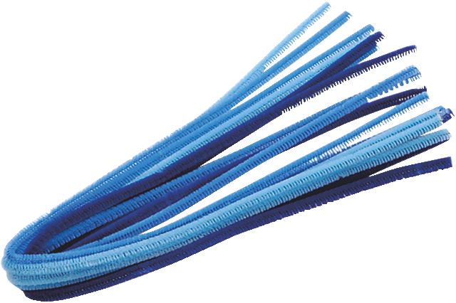Produktbild: Chenilledraht | &Oslash; 6 mm 500 mm, blau, 10 St&uuml;ck