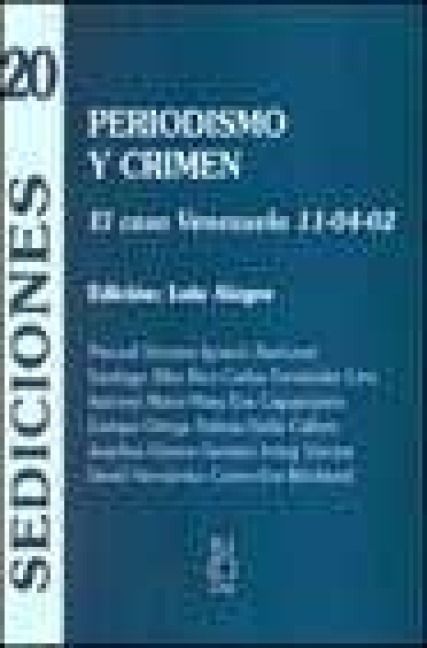 Produktbild: Periodismo y crimen : el caso Venezuela 11-04-02